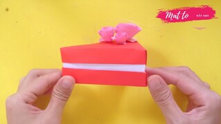 Cách làm hộp quà bằng giấy cực dễ - Cách Gấp Hộp Quà đơn giản Gấp giấy Origami -hộp bằng giấy a4