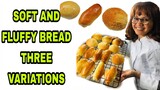SOFT AND FLUFFY BREAD THREE VARIATIONS | HALAYA BUN |UBE CHEESE BREAD | CHEESE ROLL Lhynn Cuisine