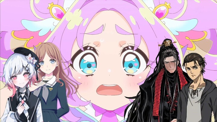 Sekelompok orang yang menyulitkan Pretty Cure dengan pertanyaan-pertanyaan aneh