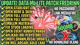 Data ML Lite Full Event 500Mb Patch Fredrinn | ML Lite | Cara Mengatasi Lag & Patah Patah ML