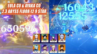 Eula C0 & Ayaka C0 Destroy New Abyss 2.3 - Floor 12 9-Star - Freeze & Nuke Team