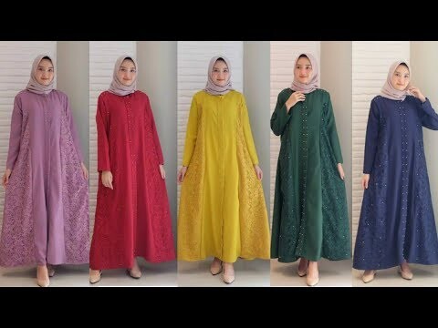 BUSANA MUSLIM ELEGANT 2019//MODEL GAMIS MEWAH PESTA TERBARU 2019