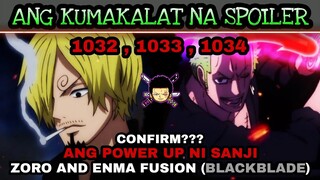 One piece 1032 ,1033 , 1034 spoiler | Zoro and Enma fusion(Blackblade) and Sanji Power up