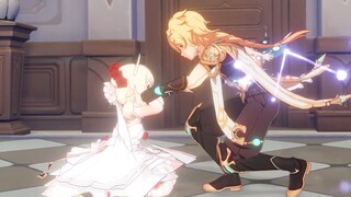 [Genshin Impact] Nahida and Klee in pristine white wedding dresses (ᗜ ˰ ᗜ)