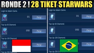 KABAR GEMBIRA PLAYER GRATISAN !! 28 TIKET DI RONDE 2 EVENT STARWARS TGL 8 JANUARI