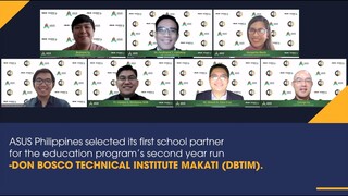 ASUS Edukasyon: Virtual Partnership Recognition Ceremony - Don Bosco Technical Institute Makati