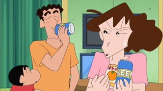 [Crayon Shin-chan] Bố đã bắt đầu duy trì sức khỏe và giảm cân. Ông uống bia, ăn salad rau và bổ sung