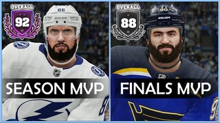 NHL season and finals MVP overalls in EA NHL [1994 - 2019]