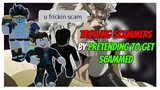 Stand Upright - TROLLING SCAMMERS BY PRETENDING TO GET SCAMMED BY SOMEONE ELSE | Roblox |