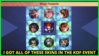 HOW TO GET EPIC SKINS IN THE KOF BINGO EVENT | KOF BINGO EVENT 2021 | MOBILE LEGENDS KOF EVENT 2021
