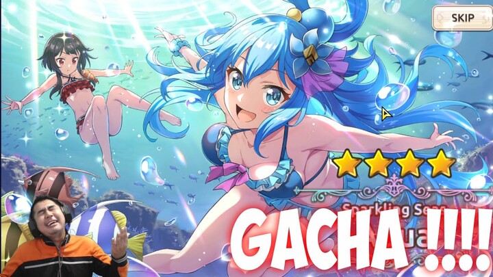 Gacha Aqua Summer GG + 3 turns Kill BOSS Expert 🔥🔥 - Konosuba Fantastic Days