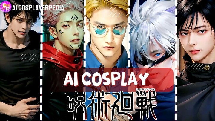 AI Cosplay Anime Jujutsu Kaisen Ganteng Ganteng 😍 Husbu Kalian Yang Mana??