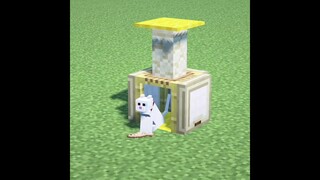 How To Make A Small And Simple Cat House. #minecraft #minecraftraj #shorts