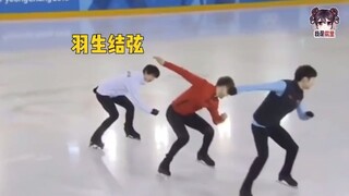 Yuzuru Hanyu: Otot-ototku menyuruhku berputar-putar. Wang Meng: Otot-ototku menyuruhku meluncur lebi
