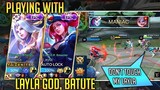 PLAYING WITH LAYLA GOD, BATUTE USING SUPPORT SELENA | UNEXPECTED MANIAC | Mobile Legends