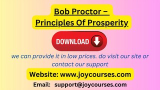 Bob Proctor – Principles Of Prosperity