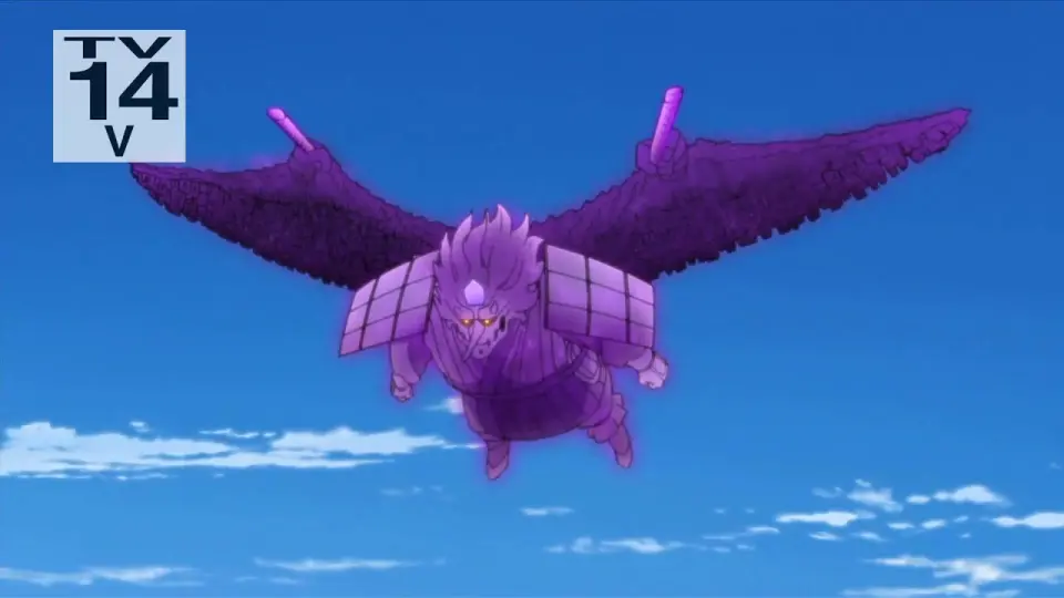 Sasuke And Sarada Fly In The Sky With Susanoo Team 7 And Sarada Vs Uchiha Shin English Dub Bilibili