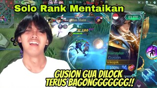 Solo Rank Sangat Mentaikan GUSION gw di LOCK terus bagong banget - Mobile Legends