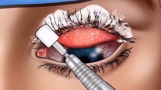 Xem cô gái có 29 viên đá dưới mắt được điều trị như thế nào
