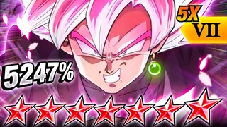 (Dragon Ball Legends) 5x ZENKAI BUFFED 14 STAR LF ROSE GOKU BLACK WITH 5247% ABILITY BONUS!