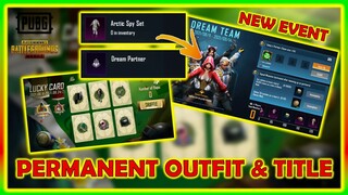 PERMANENT FREE TITLE & OUTFIT AA GIA.... | DREAM TEAM PUBG MOBILE NEW EVENT | SAB KUCH FREE