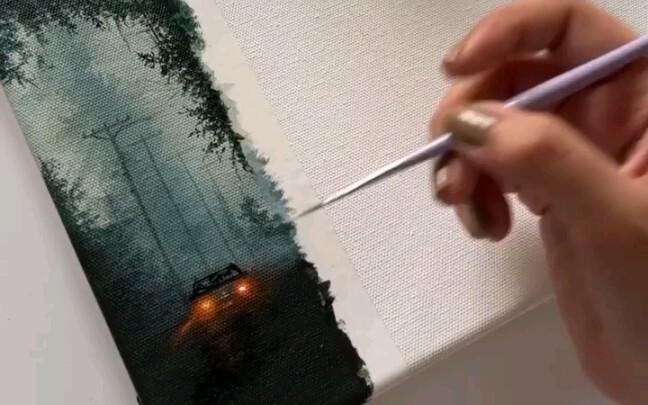 ทิวทัศน์ภาพวาดสีน้ำมันแบบกาแล็กซี