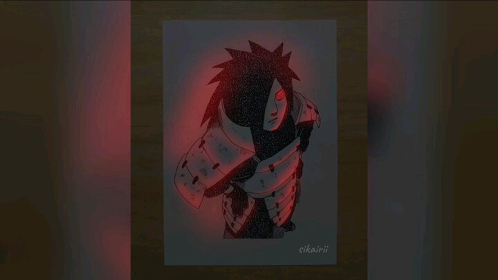 Gambar Uchiha Madara Glow Art