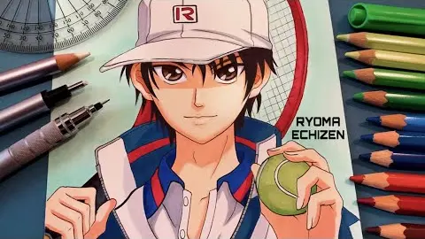 RYOMA ECHIZEN 👑 Drawing | Prince of Tennis | Anime Fan Art by Roa Ross
