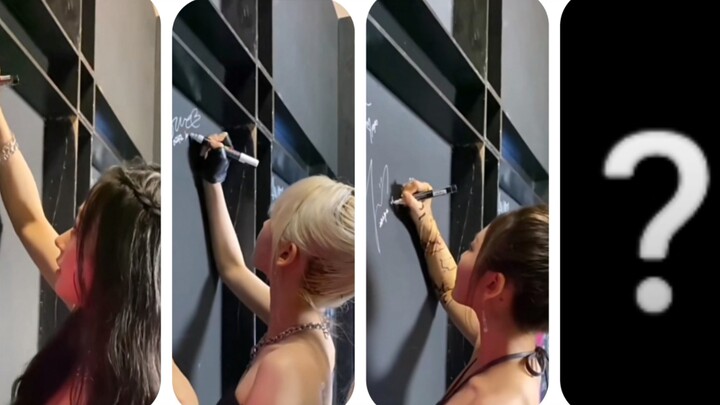 【aespa】 Even the autographs are four colors, one for each member!