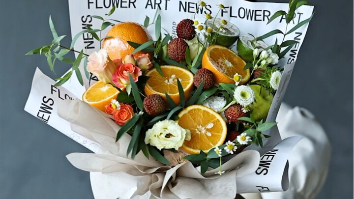 Amiya Floral Art | Creative Fruit Bouquet Tutorial