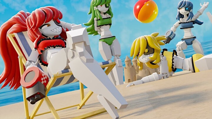 [TF2 Short Animation] Sentry Girls' Beach Time