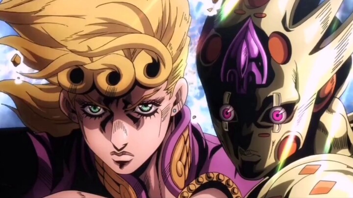 Giorno who was turned into gold by Polpo's insect arrows early and experienced Requiem