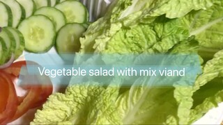 Vegetable Salad in a dinner plate