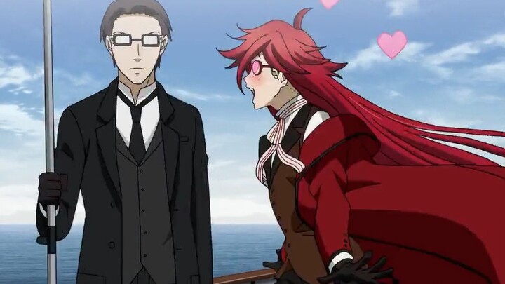 Grid: Don't touch my man! ! ! Ah ah ah ah ah! ! I hit these two people [Black Butler] William and Grid's love story
