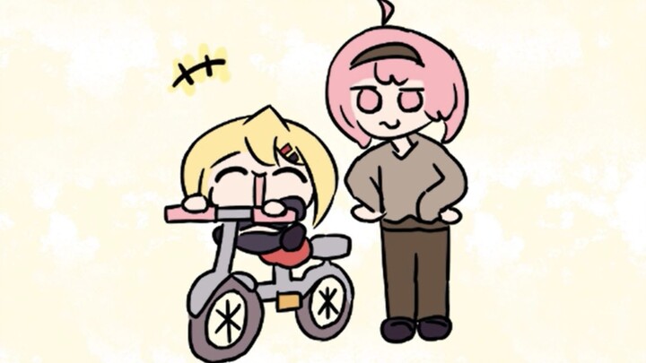 【piX烤鱼/手书描改】很擅长骑自行车的烤鱼子