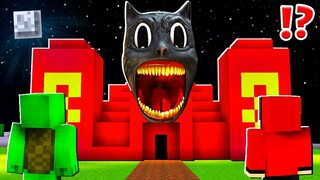 How JJ and MIKEY GET Inside Cartoon Cat TEMPLE at 3:00 am ? - in Minecraft Maizen