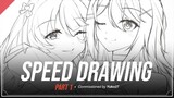 【Speed Drawing】Commissioned By Yuko27 ( Valentine Feb 2023 ) - Part 1