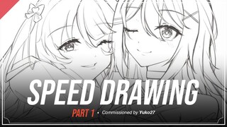 【Speed Drawing】Commissioned By Yuko27 ( Valentine Feb 2023 ) - Part 1
