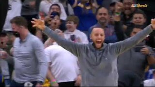 Curry Goes Crazy after Poole Nails a game Winning 3 💥💦