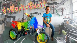 ทิกเกอร์โชว์ l ทำสีรถใหม่ รถอะไรสวยสุด Baby biker Modify Mini motocross