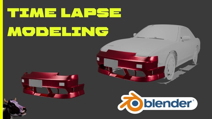 TIME LAPSE - BLENDER - 1989 1994 Nissan 240sx  BUMPER - PARTE 1