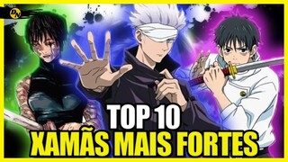 TOP 10 PERSONAGENS MAIS FORTES DE JUJUTSU KAISEN | Somente os xamãs mais poderosos!