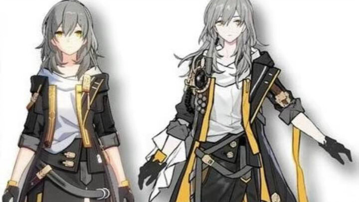 The protagonist's character art from the Star Rail internal test.