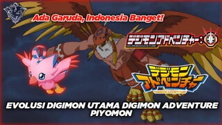 Garuda Indonesia! Evolusi Digimon Utama Digimon Adventure! Evolusi Piyomon Lengkap!