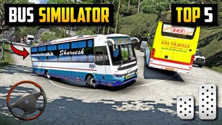 Top 5 *Realistic* BUS SIMULATOR Games For Android l Best bus simulator games for android