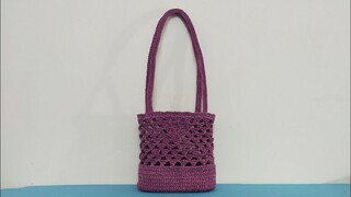 Crochet handbags/Hướng dẫn móc chiếc túi xách có hoa văn tam giác ngược