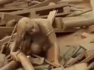 Good grief, it happened in Peru—a heart‑wrenching scene in the floodwaters. Hope she’s okay.