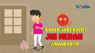 Remaja Bokek vs Jin Merah Kocak - Animasi Lucu Indonesia