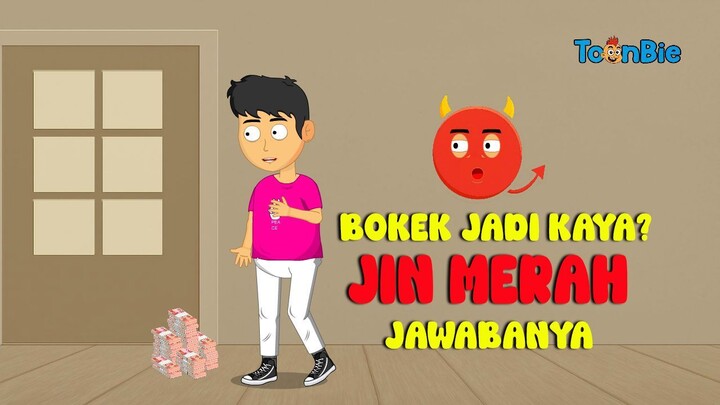 Remaja Bokek vs Jin Merah Kocak - Animasi Lucu Indonesia
