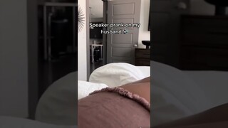 Speaker prank on my husband 🤣🕺🏿 #shorts